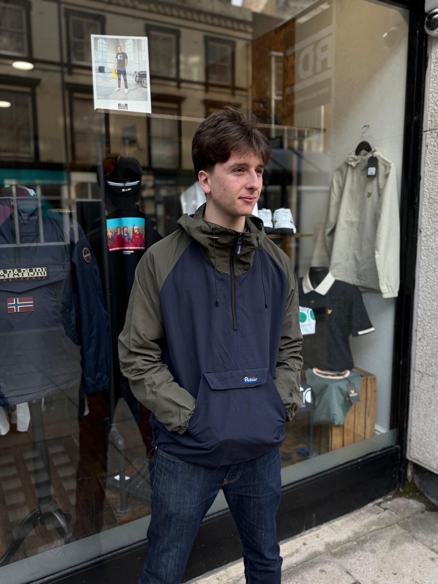 Penfield Pac Jac – Packable Anorak in Forest Green/Navy - RD1 Clothing