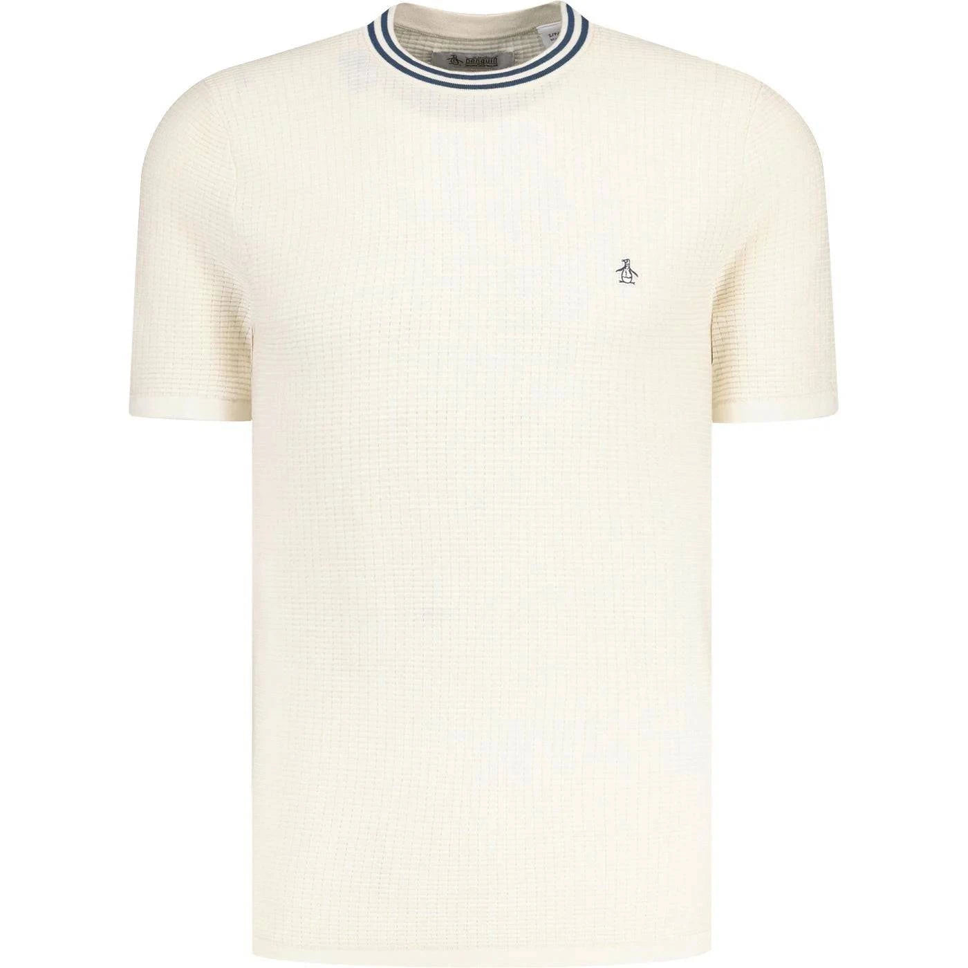 Original Penguin Textured Sweater Knit T-Shirt Birch - RD1 Clothing