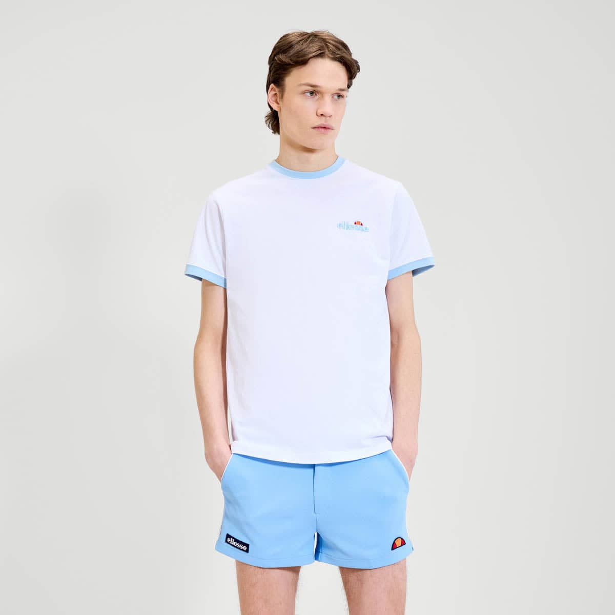 Ellesse Meduno T-Shirt White/Light Blue - RD1 Clothing