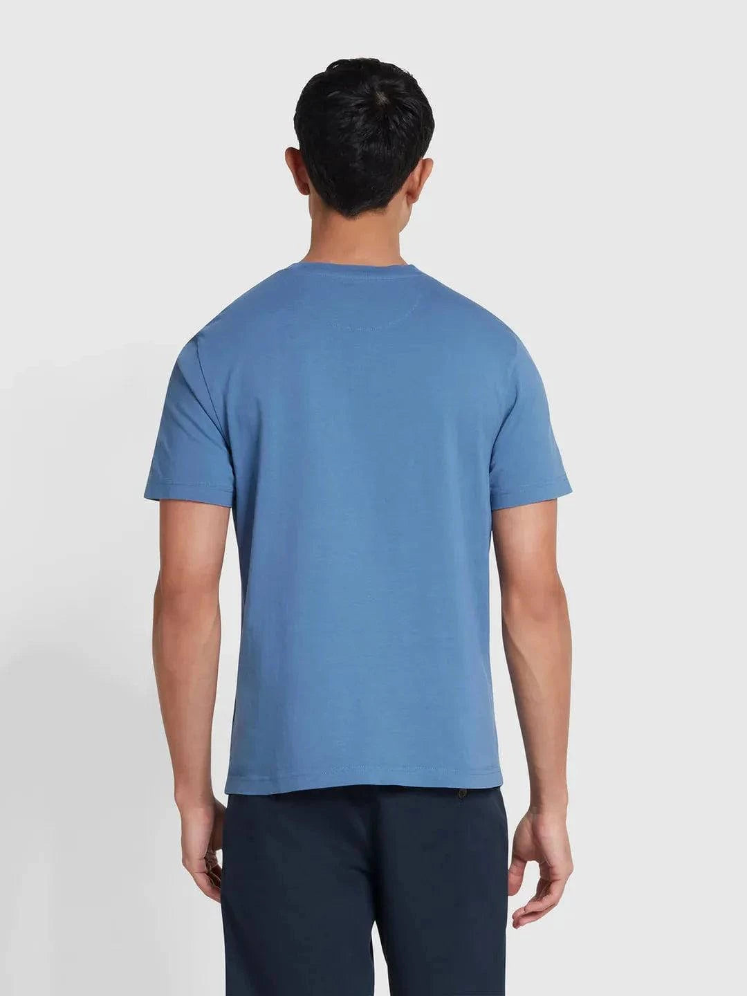 Farah Danny Reg SS Tee In Sheaf Blue - RD1 Clothing