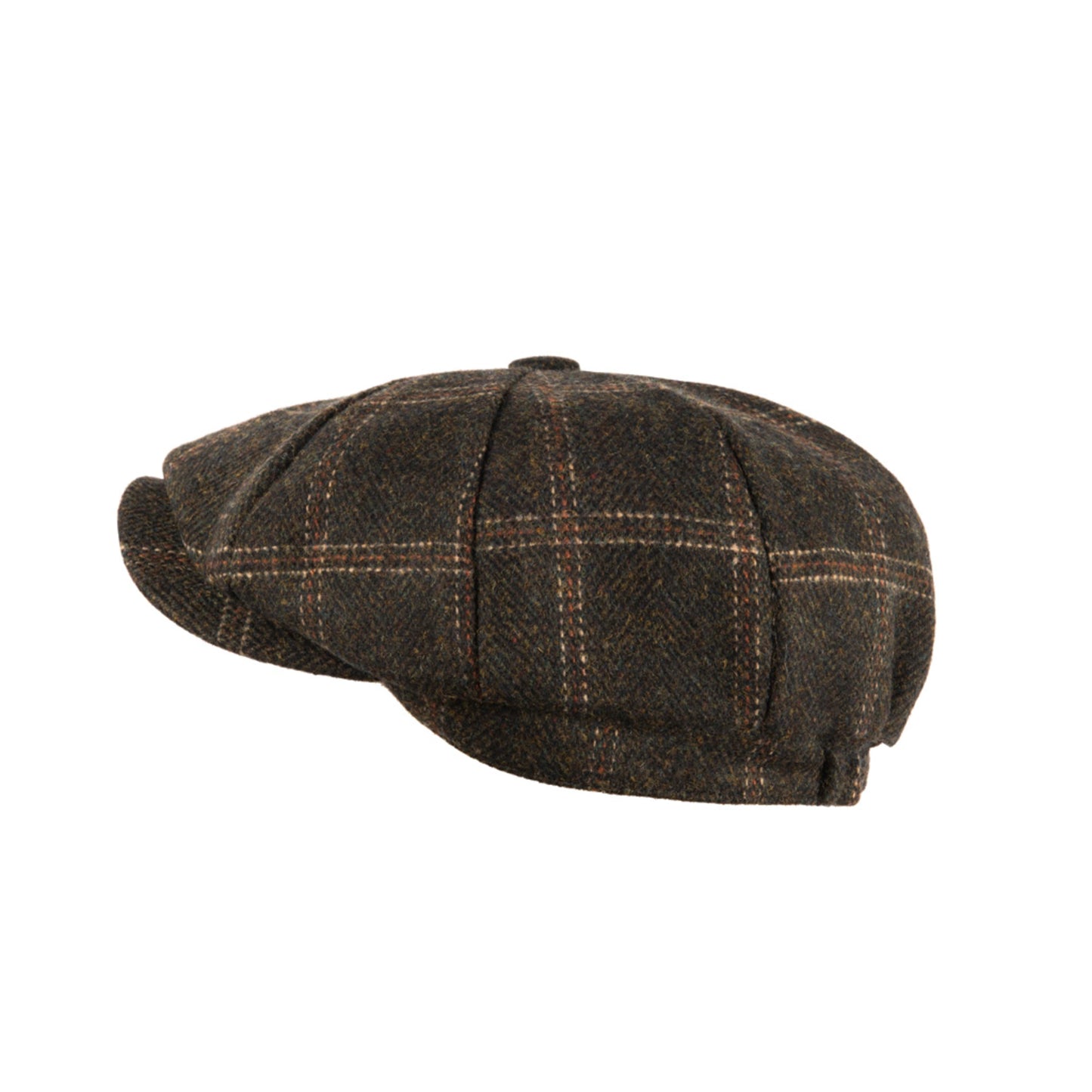 Carlyle Tweed Newsboy Cap Window Pane Green