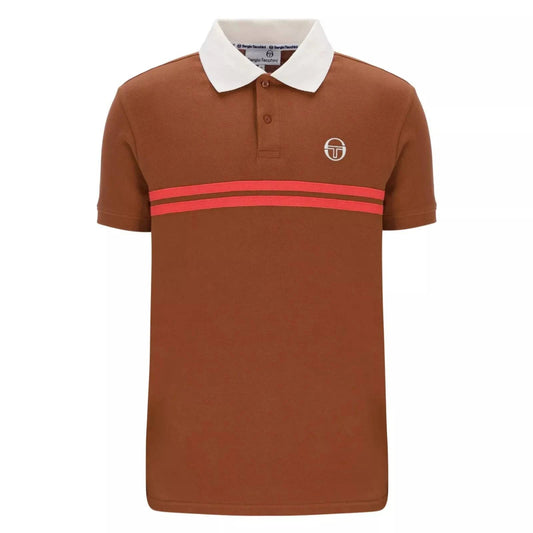 Sergio Tacchini Supermac Polo Shirt Mocha Bisque/Gardenia/Dubarry - RD1 Clothing