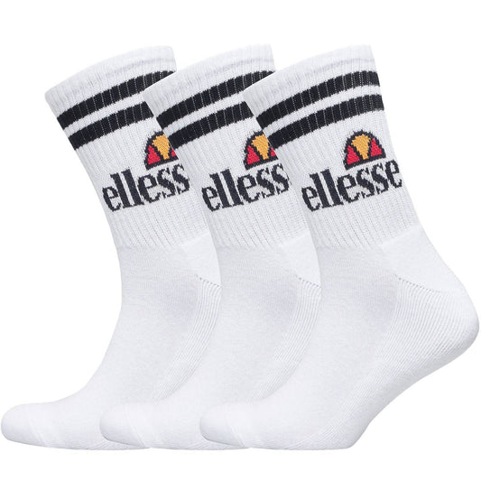 Ellesse Mens Pullo 3 Pack Sports Crew Socks - White - RD1 Clothing