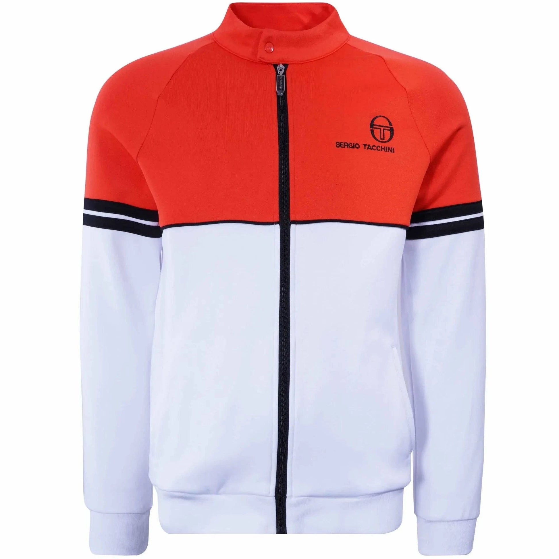 Sergio Tacchini Avalon Track Top In White/ Grenadine - RD1 Clothing