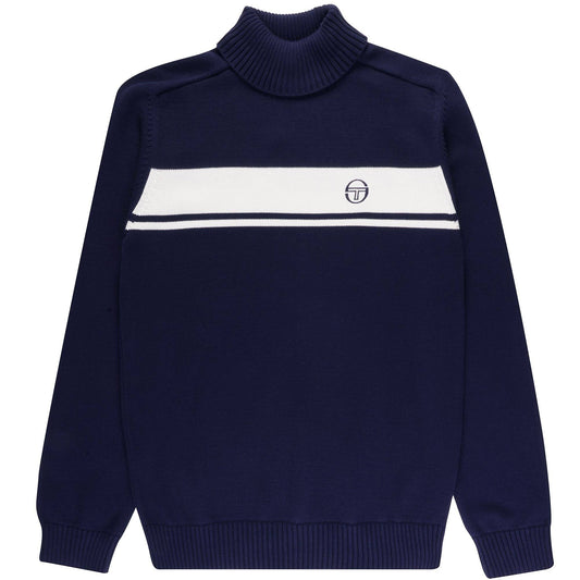 Sergio Tacchini Damarindo Roll Neck Navy - RD1 Clothing