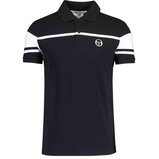 Sergio Tacchini Heath Polo In Black/ White - RD1 Clothing