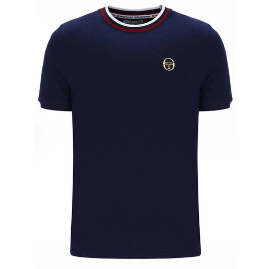 Sergio Tacchini Rainer Tee In Blue/Dark Red - RD1 Clothing