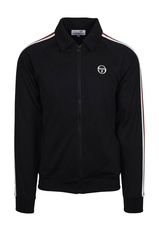 Sergio Tacchini Renshaw Tape Track Top In Black - RD1 Clothing