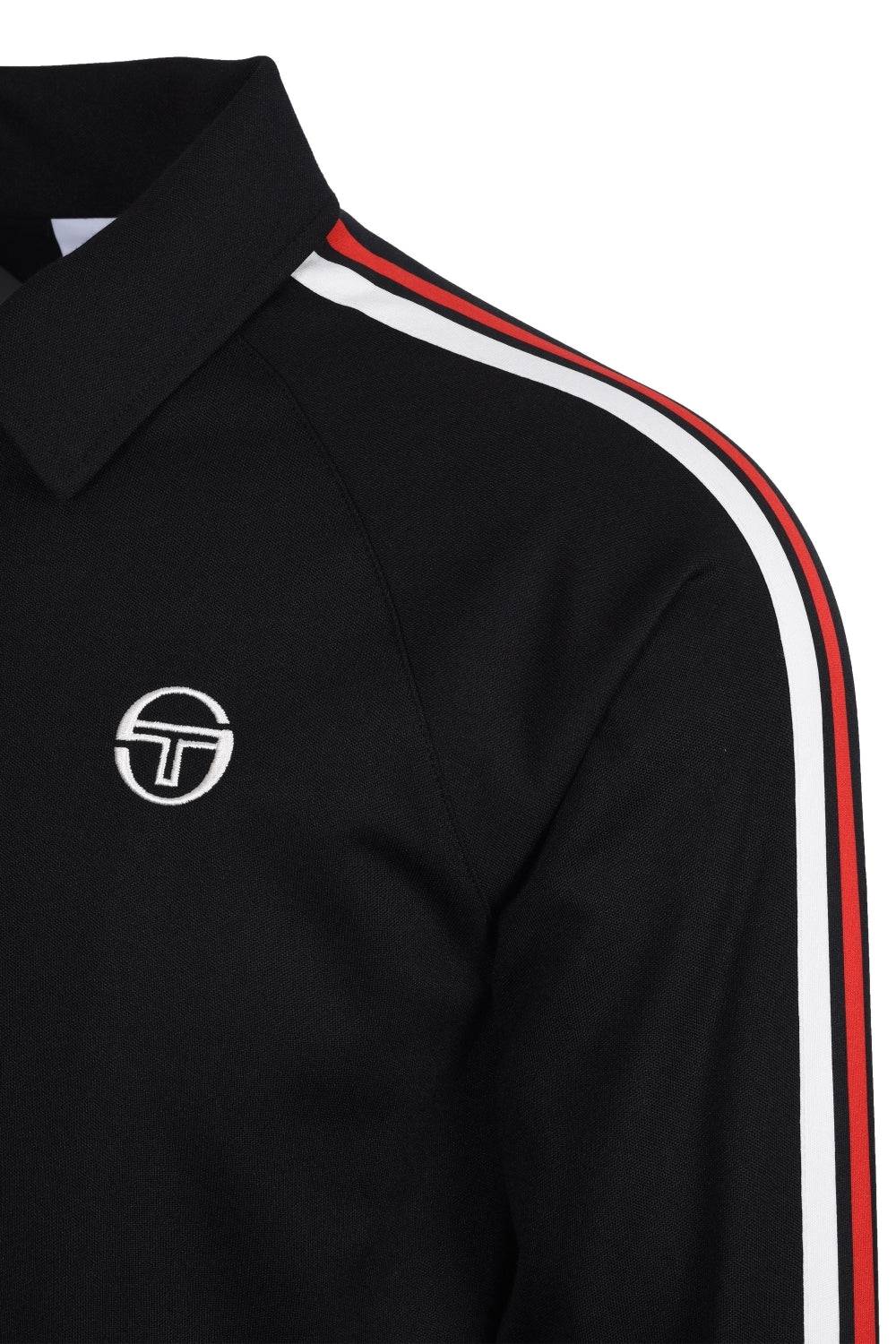 Sergio Tacchini Renshaw Tape Track Top In Black - RD1 Clothing