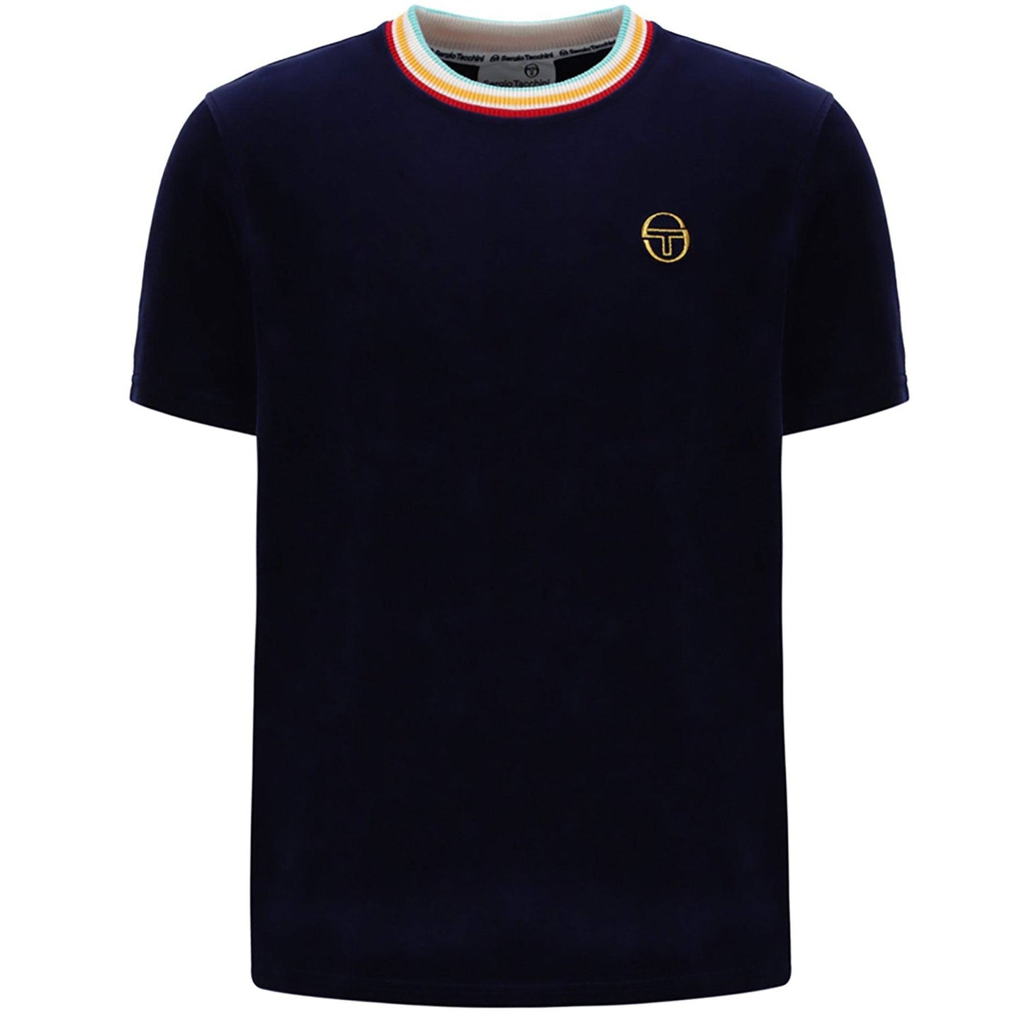 Sergio Tacchini Slice Velour T-shirt in Maritime Blue - RD1 Clothing