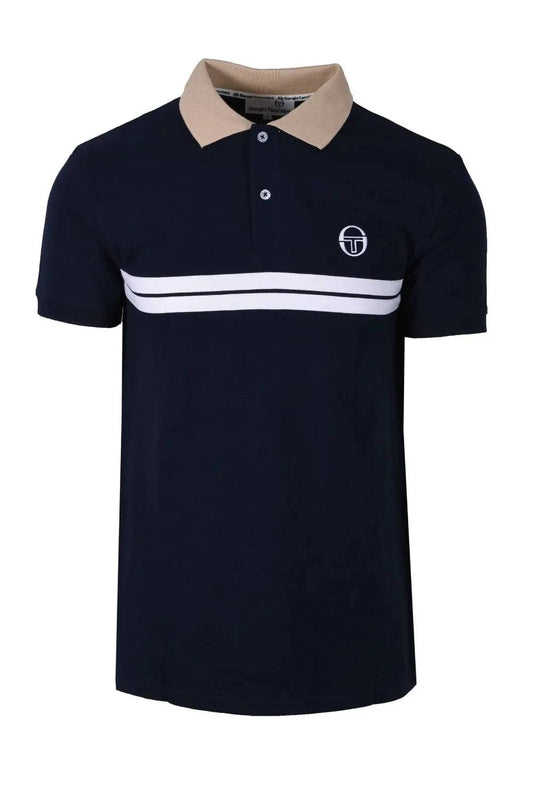 Sergio Tacchini Supermac Polo Shirt Maritime Blue/Humus