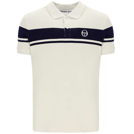 Sergio Tacchini Young Line Polo Shirt Gardenia/Navy - RD1 Clothing