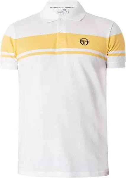 Sergio Tacchini Young Line polo In White/Golden Haze - RD1 Clothing