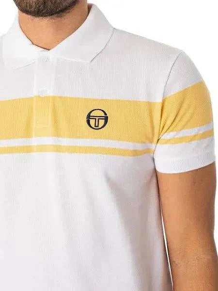 Sergio Tacchini Young Line polo In White/Golden Haze - RD1 Clothing
