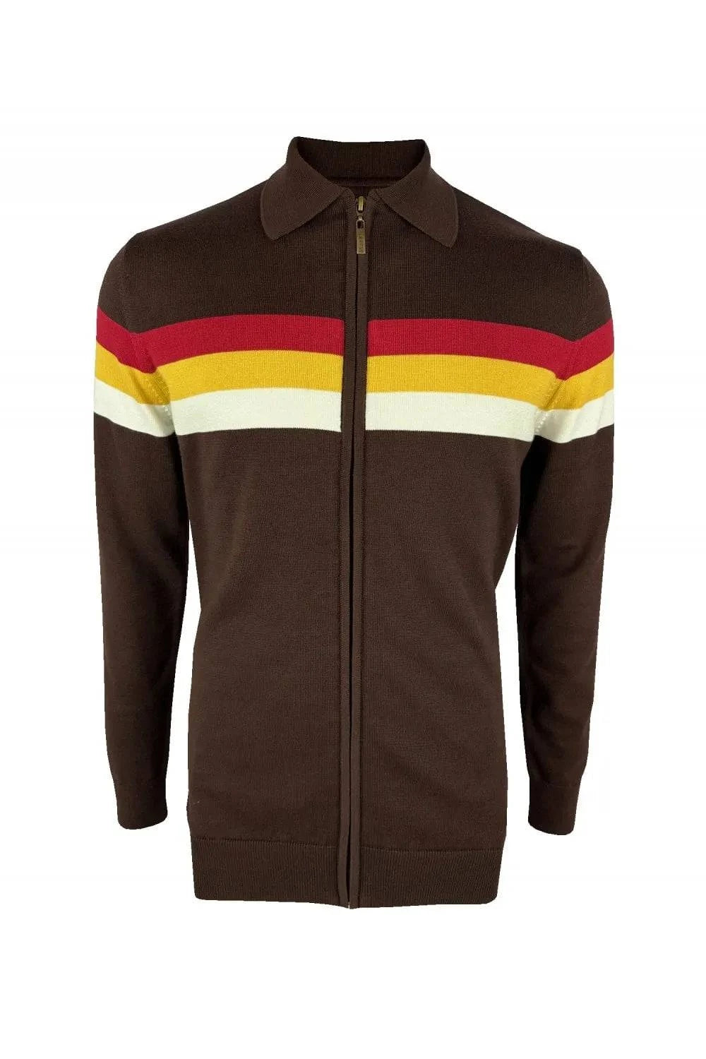 Ska & Soul 'Gallagher' Zip Through Fine Gauge Polo - RD1 Clothing