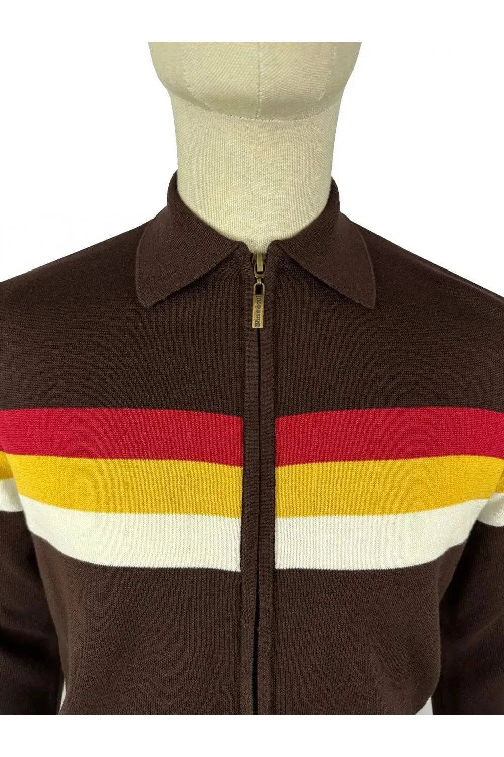 Ska & Soul 'Gallagher' Zip Through Fine Gauge Polo - RD1 Clothing