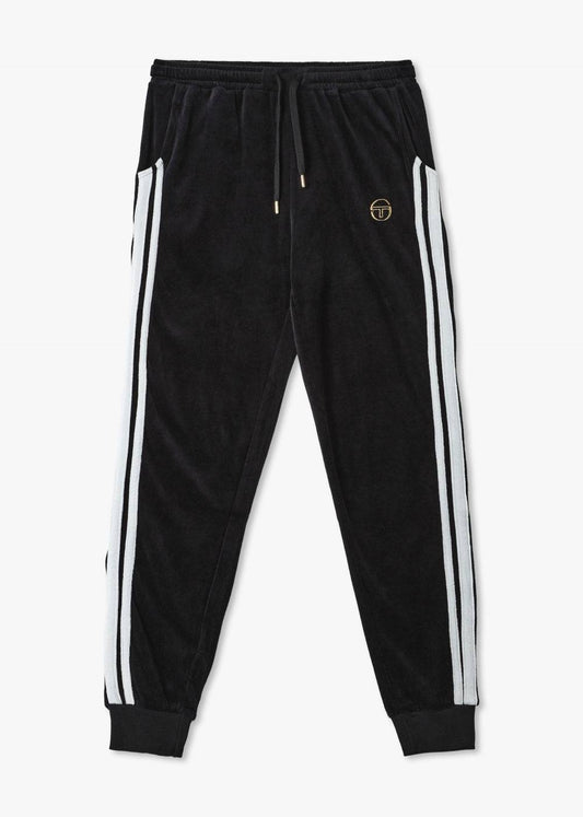 Sergio Tacchini Damarindo Velour Track Pants In Black - RD1 Clothing