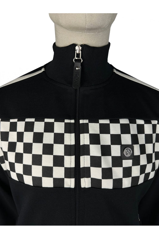 Trojan Chequerboard Track Top Black