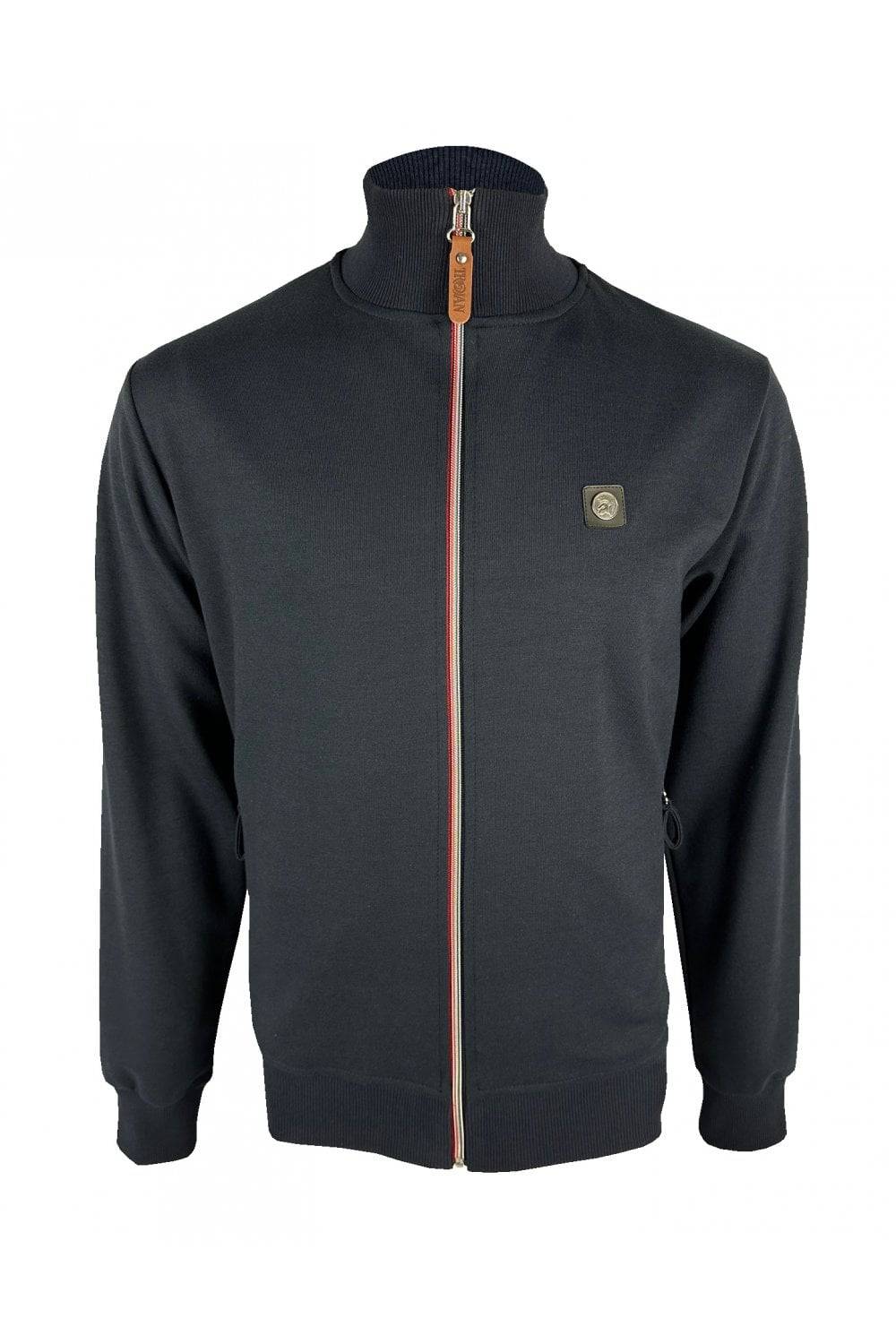 Trojan Chrome Zip Plain Track Top in Navy - RD1 Clothing