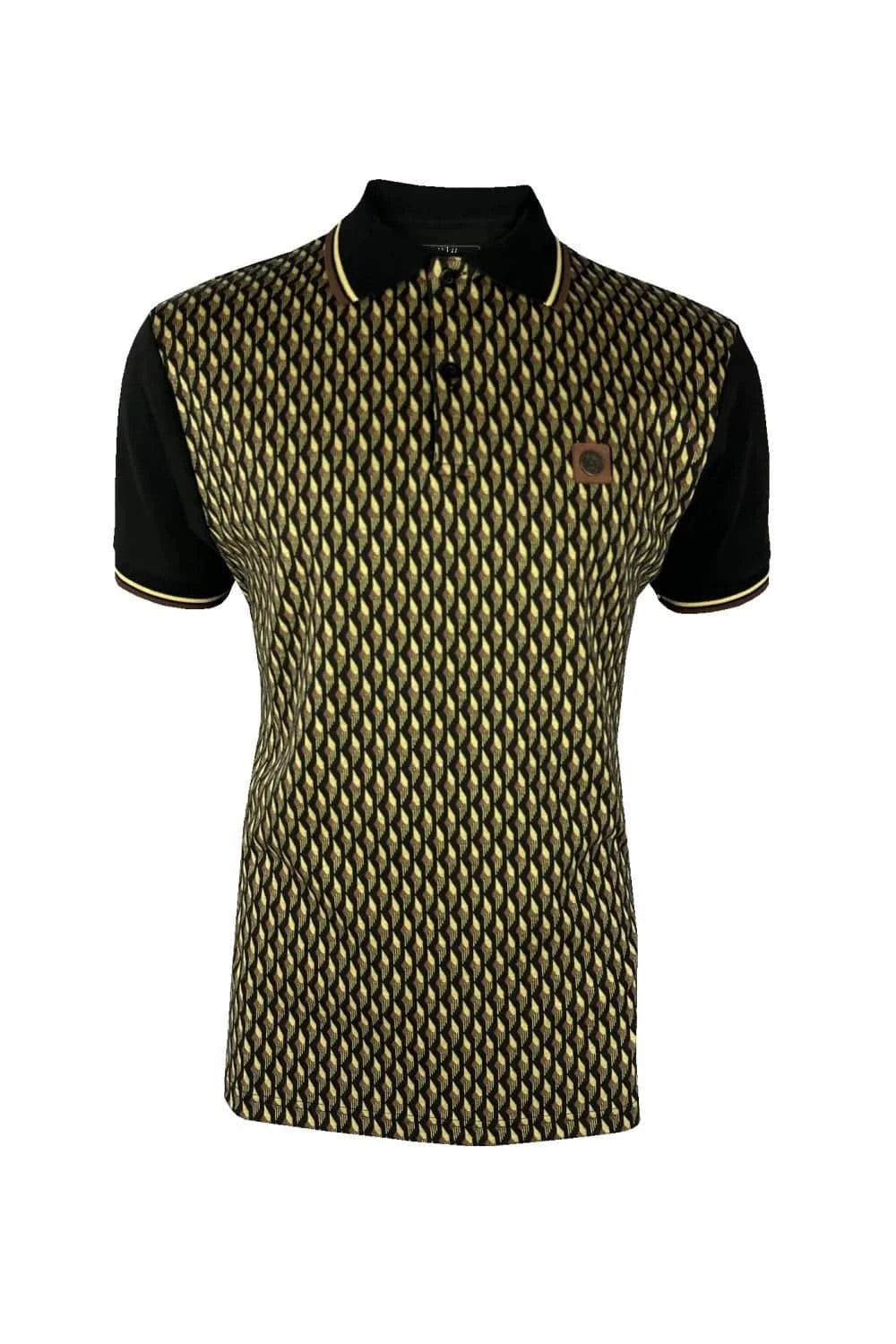 Trojan Deco Panel Polo In Black TR/8919 - RD1 Clothing