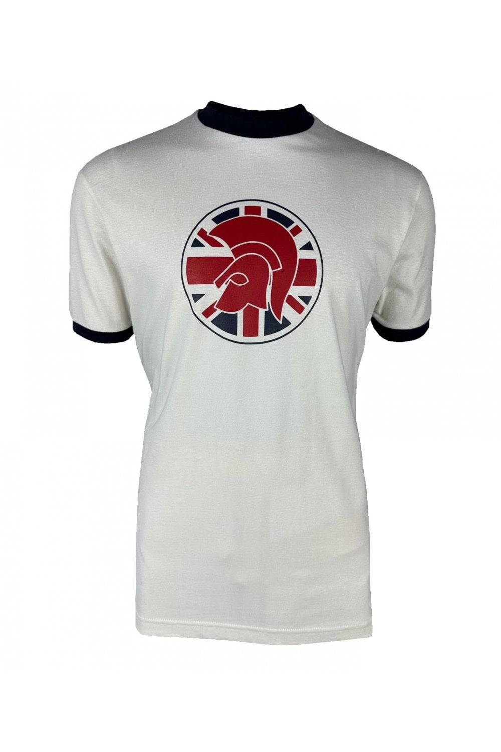 Trojan Flag Logo T-Shirt White - RD1 Clothing