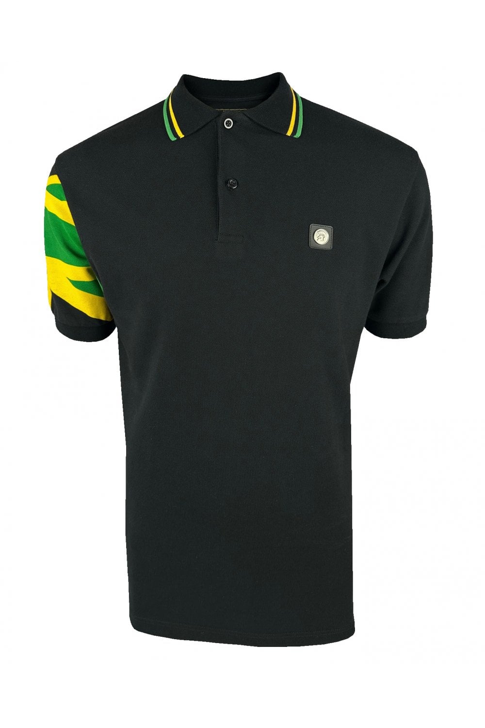 Trojan Flag Sleeve Pique Polo Black - RD1 Clothing