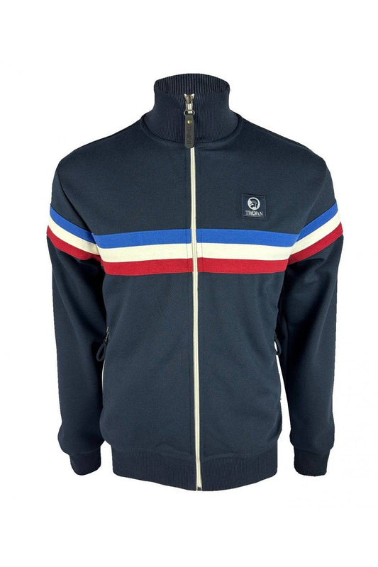 Trojan Retro Stripe Track Top Navy - RD1 Clothing