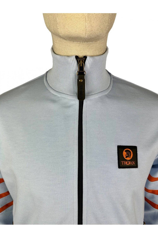 Trojan Stripe Sleeve Track Top in Powder - RD1 Clothing