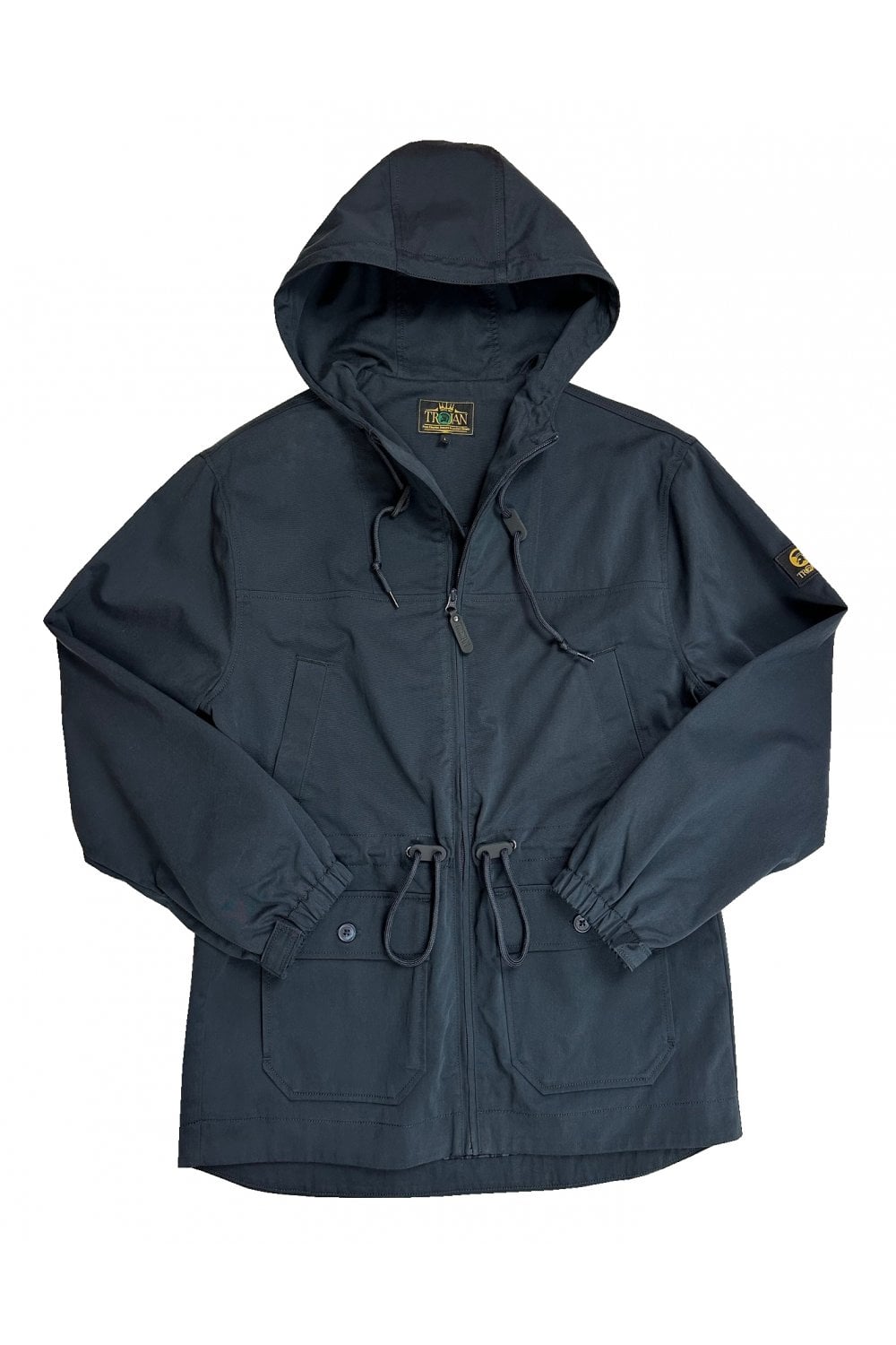Trojan Twill Badged Parka Navy Men's Parka Jacket