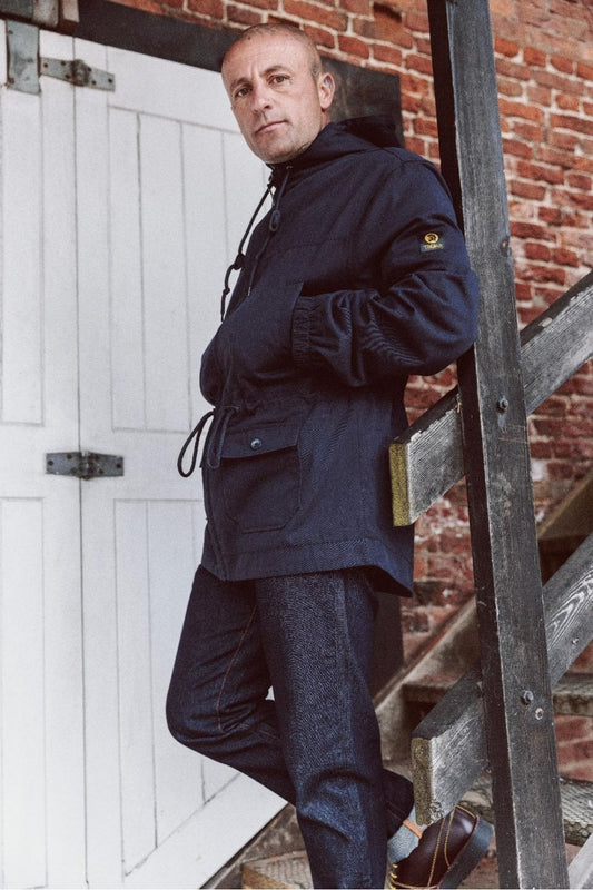 Trojan Twill Badged Parka Navy - RD1 Clothing