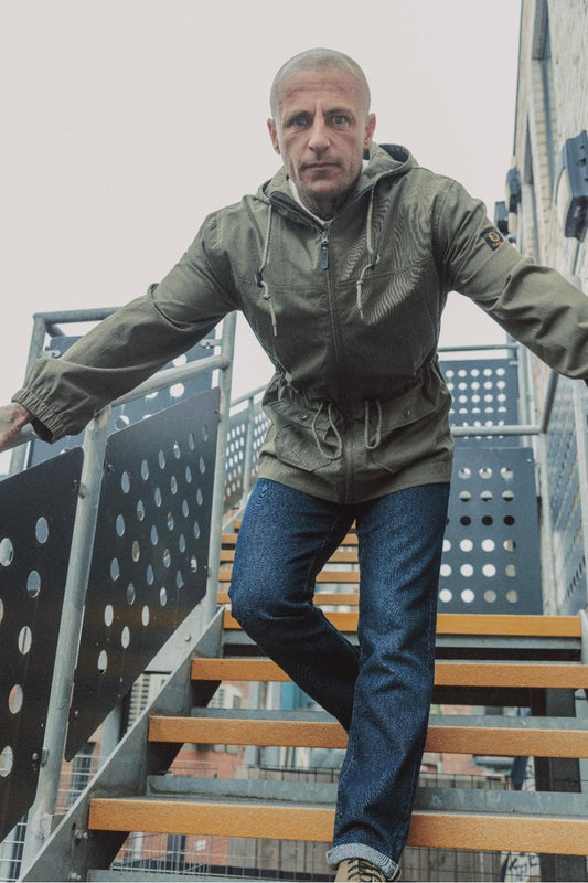 Trojan Twill Badged Parka Khaki - RD1 Clothing