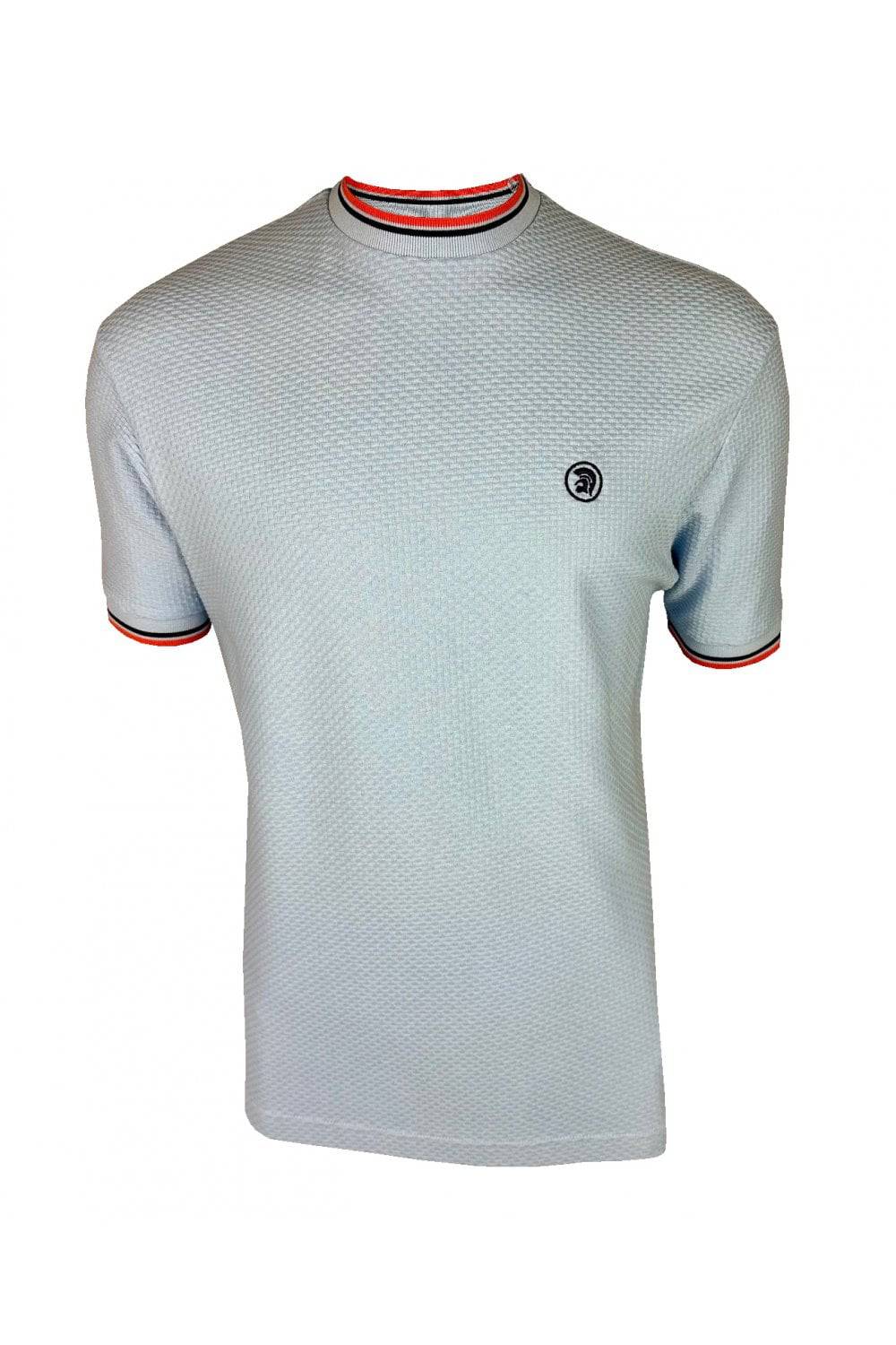 Trojan Twin Tipped Textured T-Shirt in Powder - RD1 Clothing