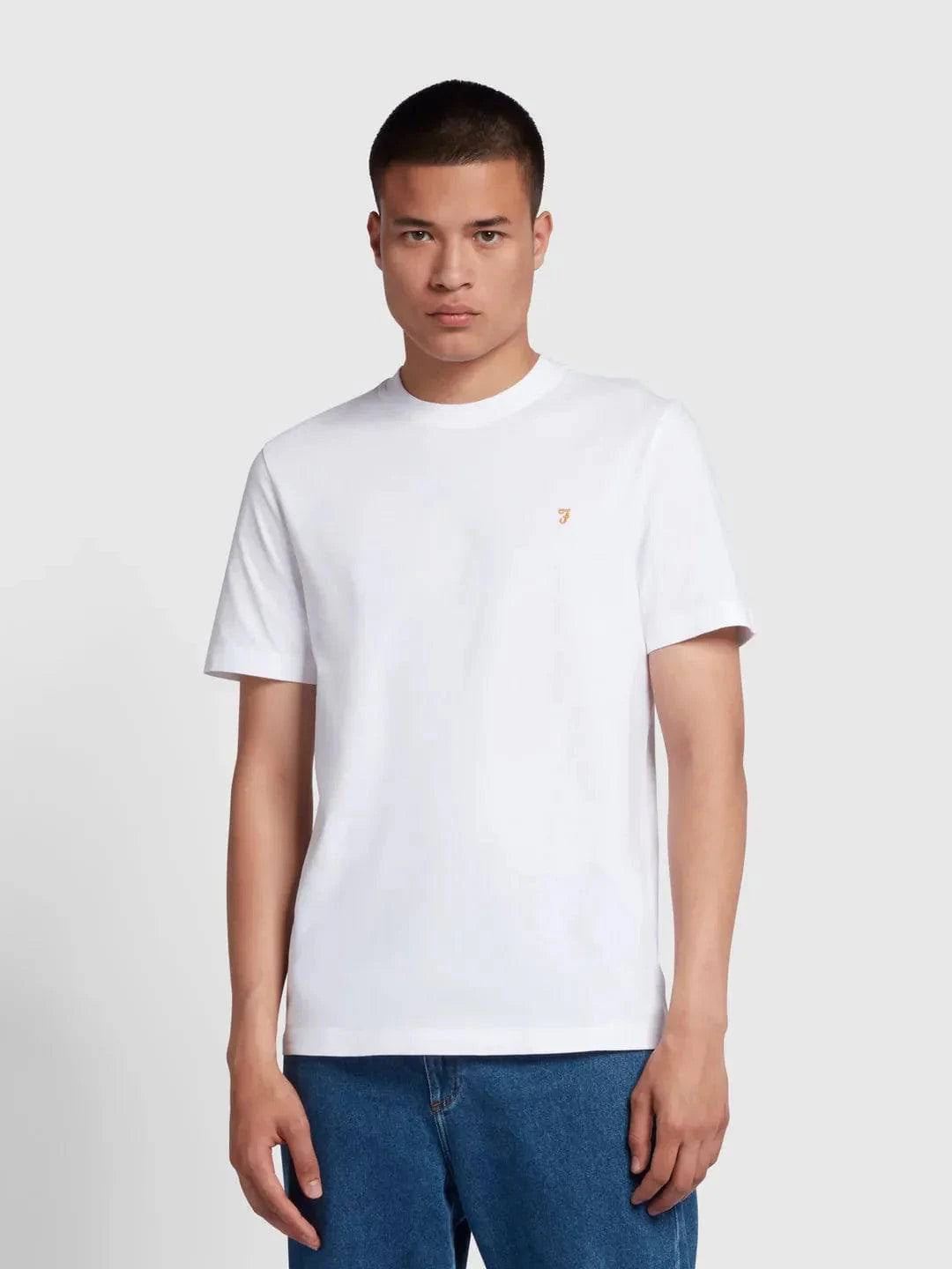 Farah Danny Reg SS Tee In White - RD1 Clothing