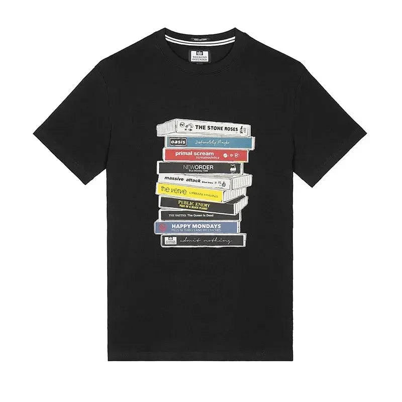 Weekend Offender Cassettes Graphic Mens T-Shirt In Black - RD1 Clothing