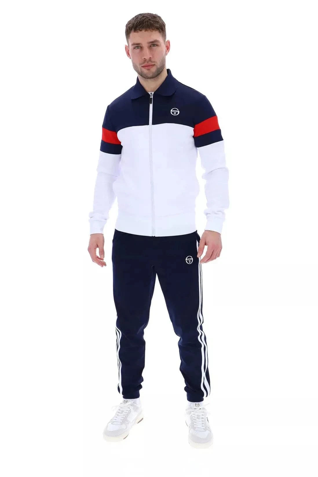 Sergio Tacchini Tomme Track Top Maritime Blue/Red/White