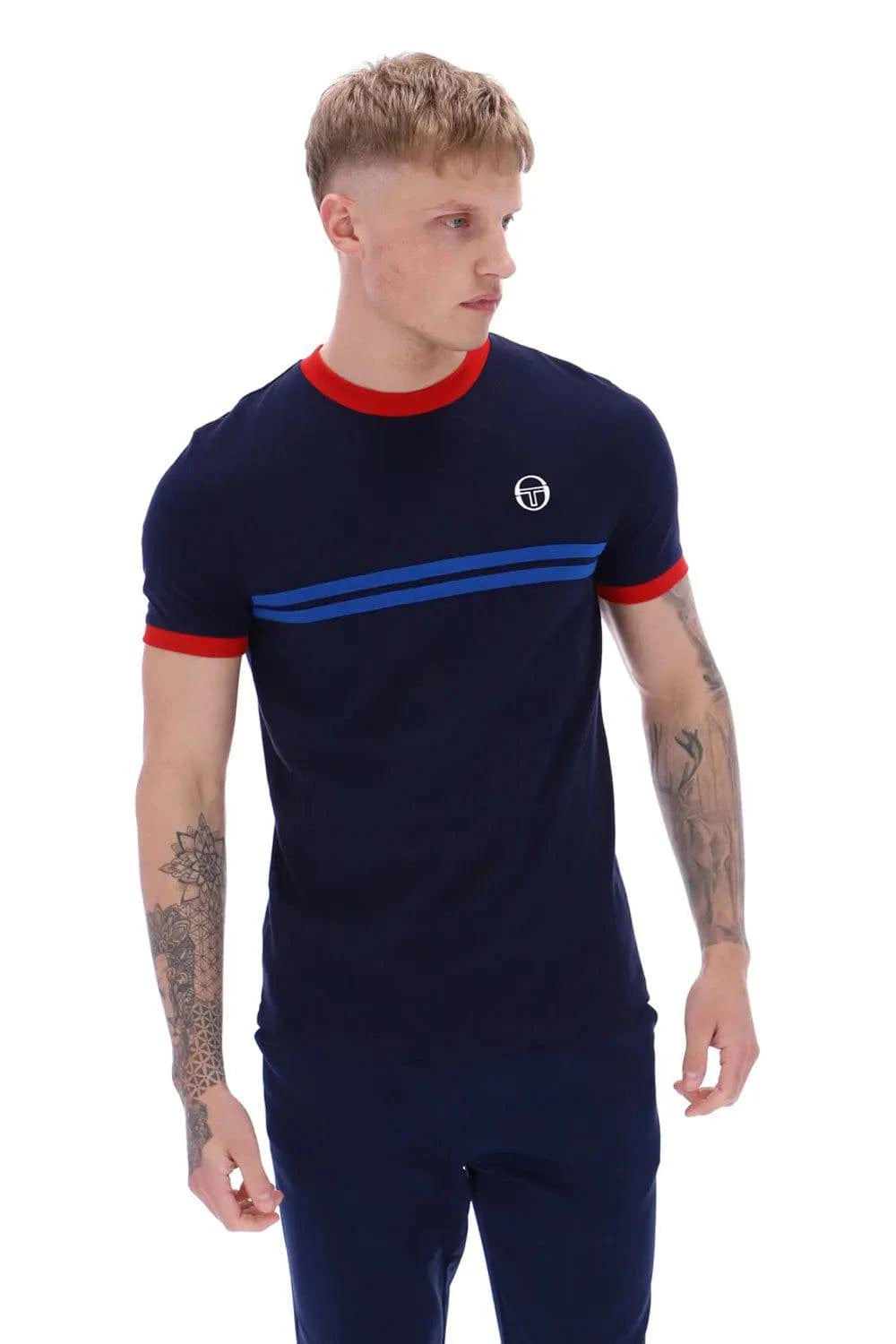 Sergio Tacchini Supermac T-Shirt Maritime Blue/Adrenaline Rush/Nautical Blue - RD1 Clothing