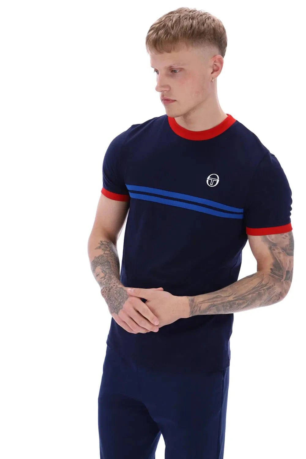 Sergio Tacchini Supermac T-Shirt Maritime Blue/Adrenaline Rush/Nautical Blue - RD1 Clothing