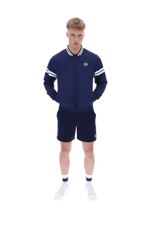 Sergio Tacchini Grello Baseball Jacket Maritime Blue/White - RD1 Clothing