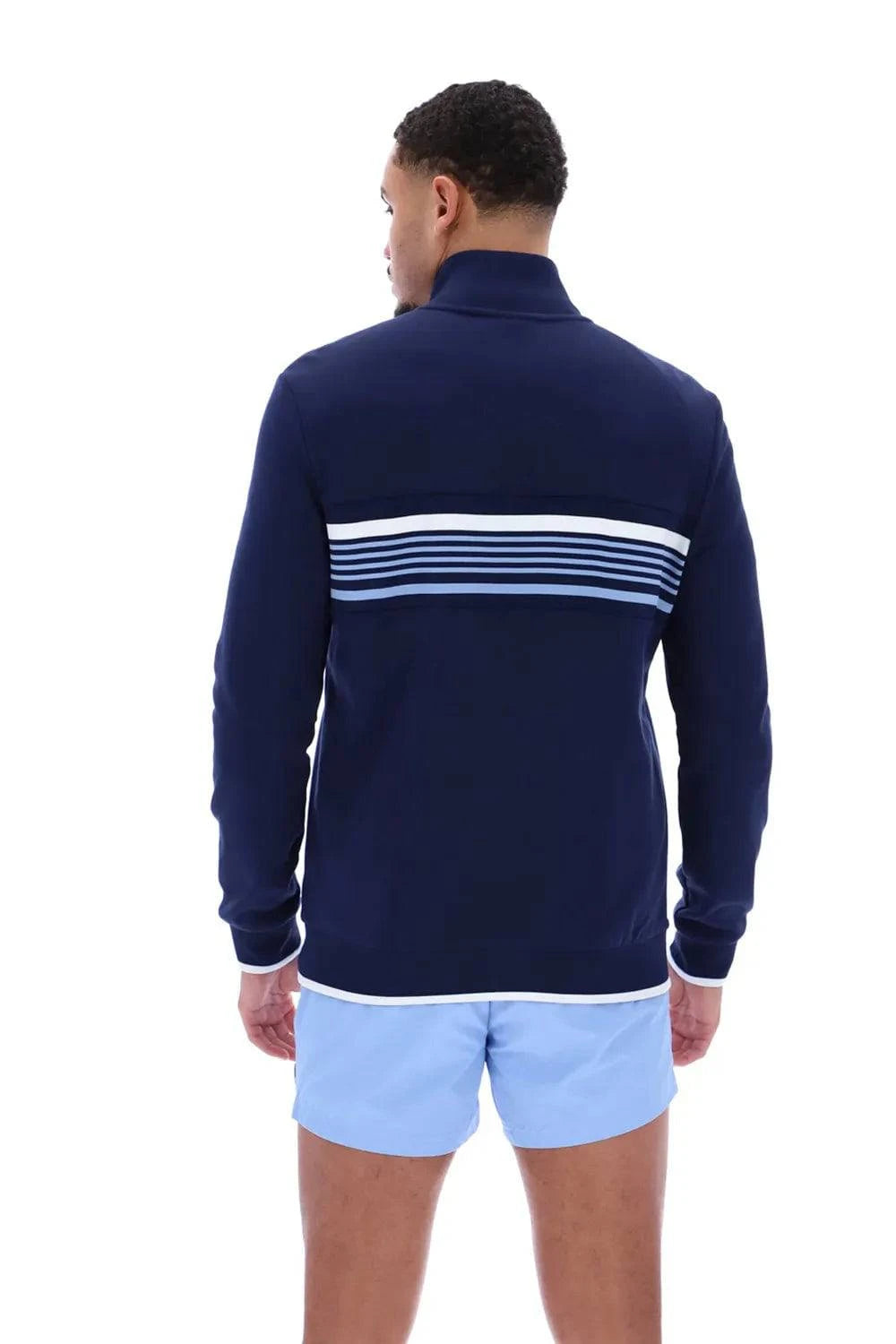 Fila Vasco Cut And Sew Track Top Jacquard Tape Navy/White/Vista Blue - RD1 Clothing