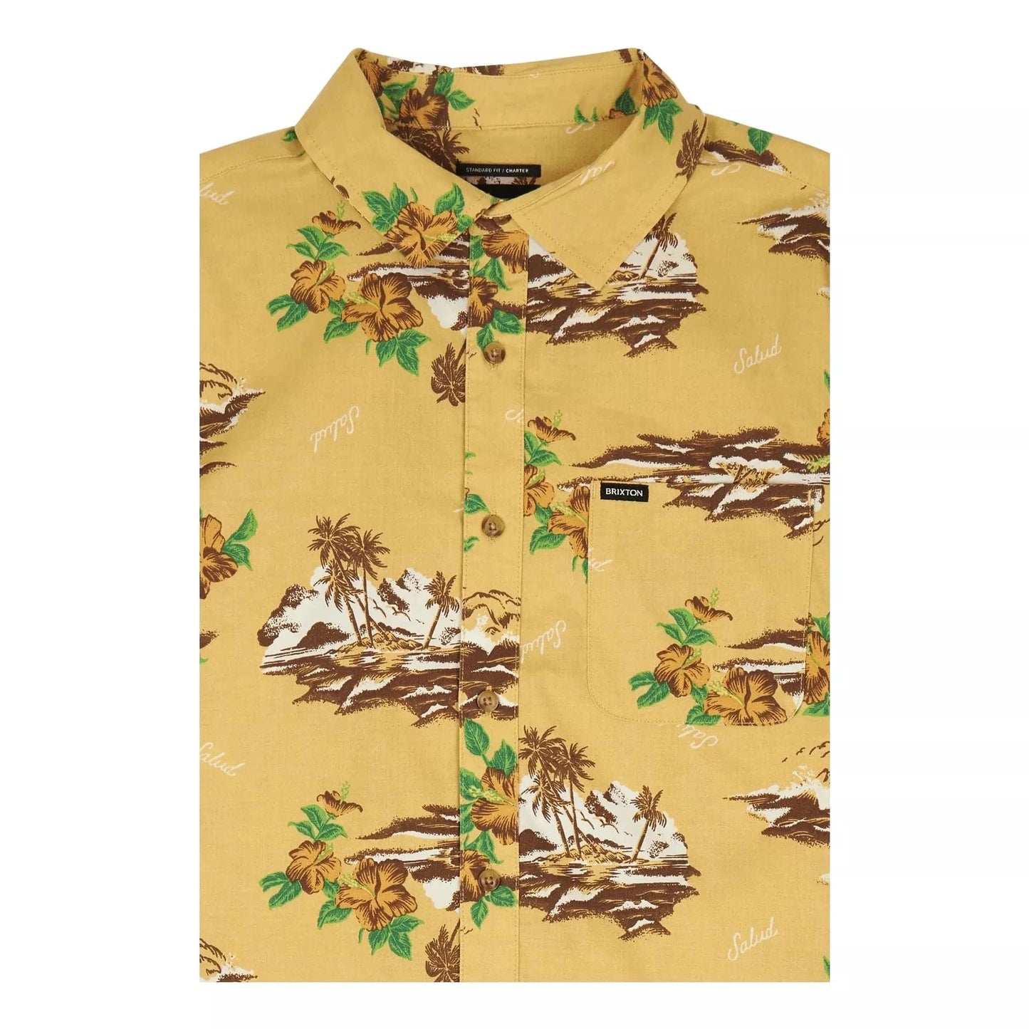 Brixton Charter Print SS Shirt Straw/ Paradise