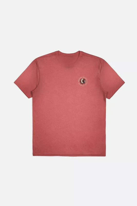 Brixton Rival Stamp SS Tee Dusty Cedar - RD1 Clothing
