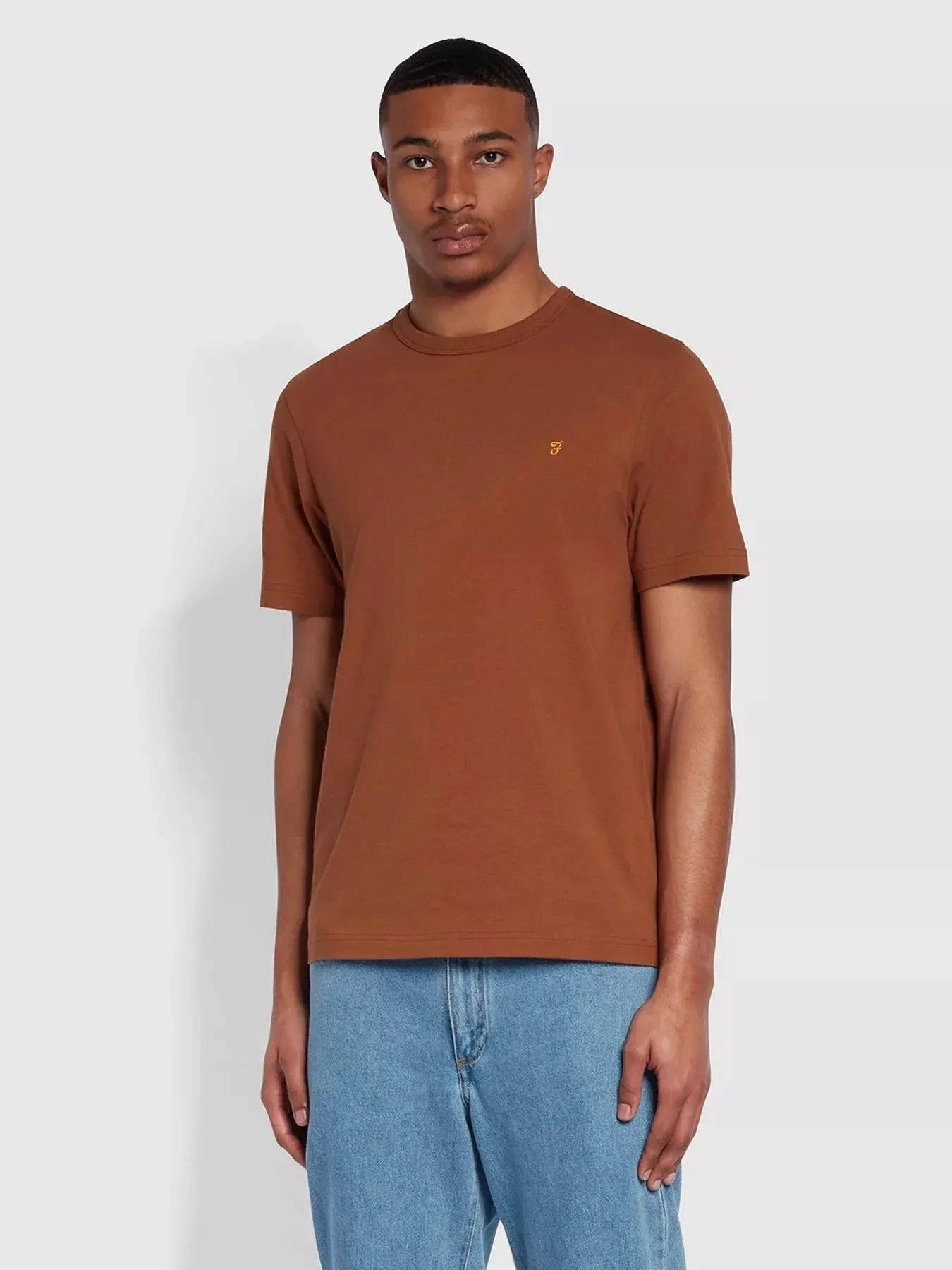 Farah Danny Tee in Golden Brown