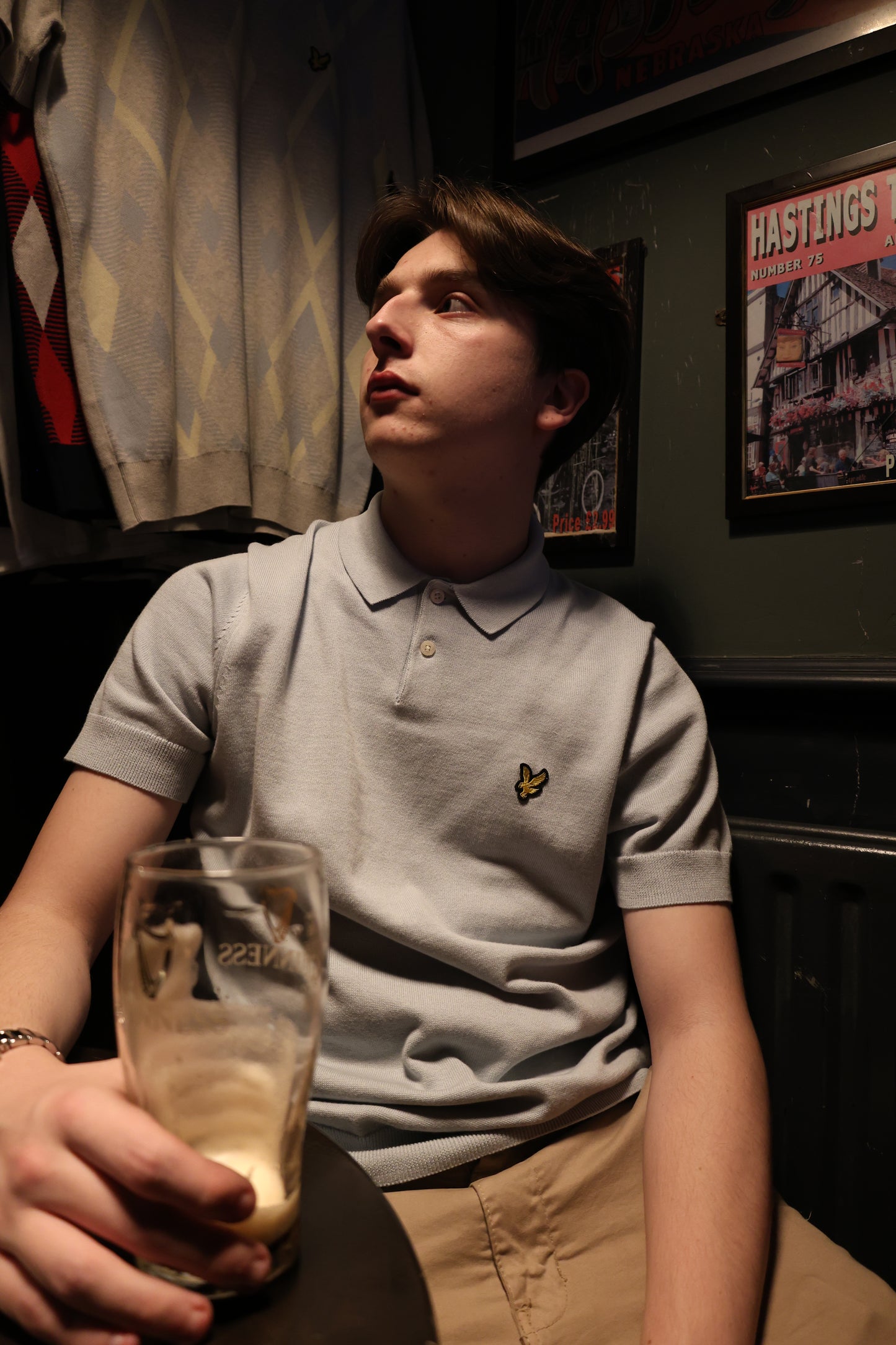 Lyle & Scott Short Sleeve Knitted Polo Opal Blue - RD1 Clothing