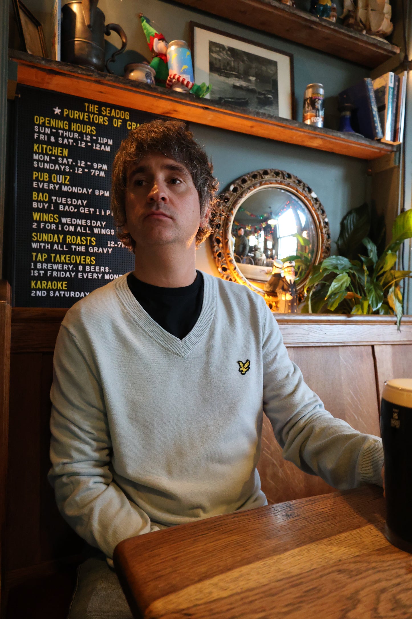 Lyle & Scott Cotton V Neck Jumper Opal Blue - RD1 Clothing