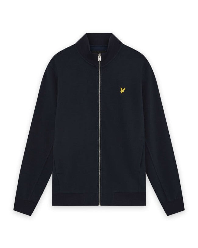 Lyle & Scott Pique Zip Through Sweatshirt Navy