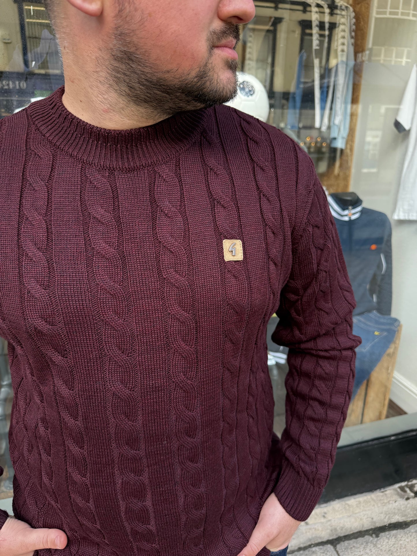 Gabicci Vintage Temor Knitted Jumper Mulberry