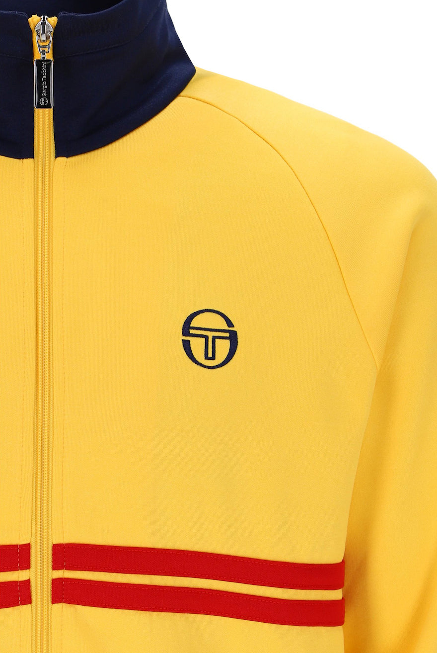 Sergio Tacchini Dallas Track Top in Daffodill/Maritime Blue/Adrenaline Rush