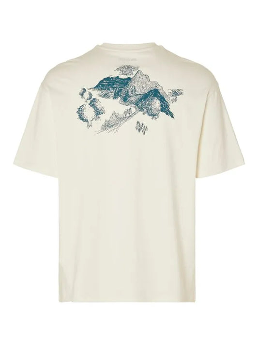 Selected Homme Gib Print Tee In Egret