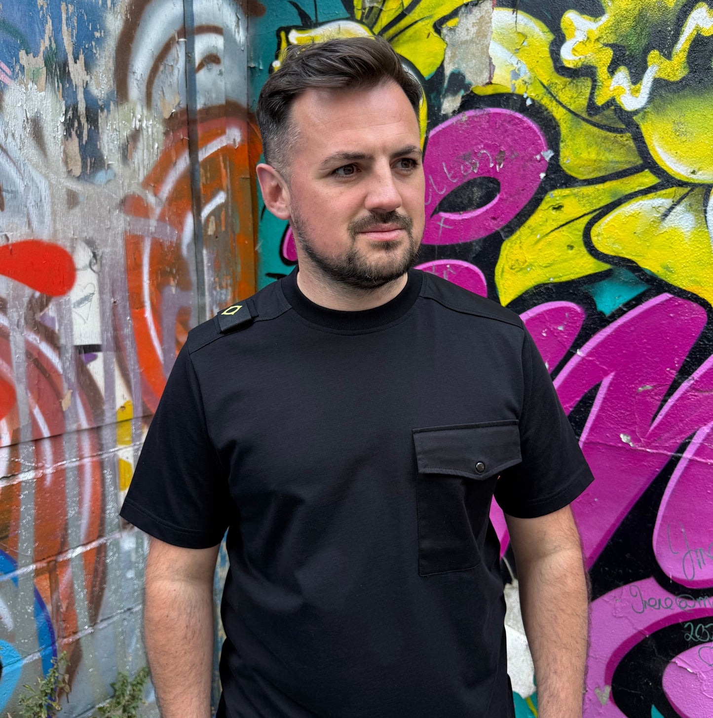 MA.STRUM Sark Pocket T-Shirt Black
