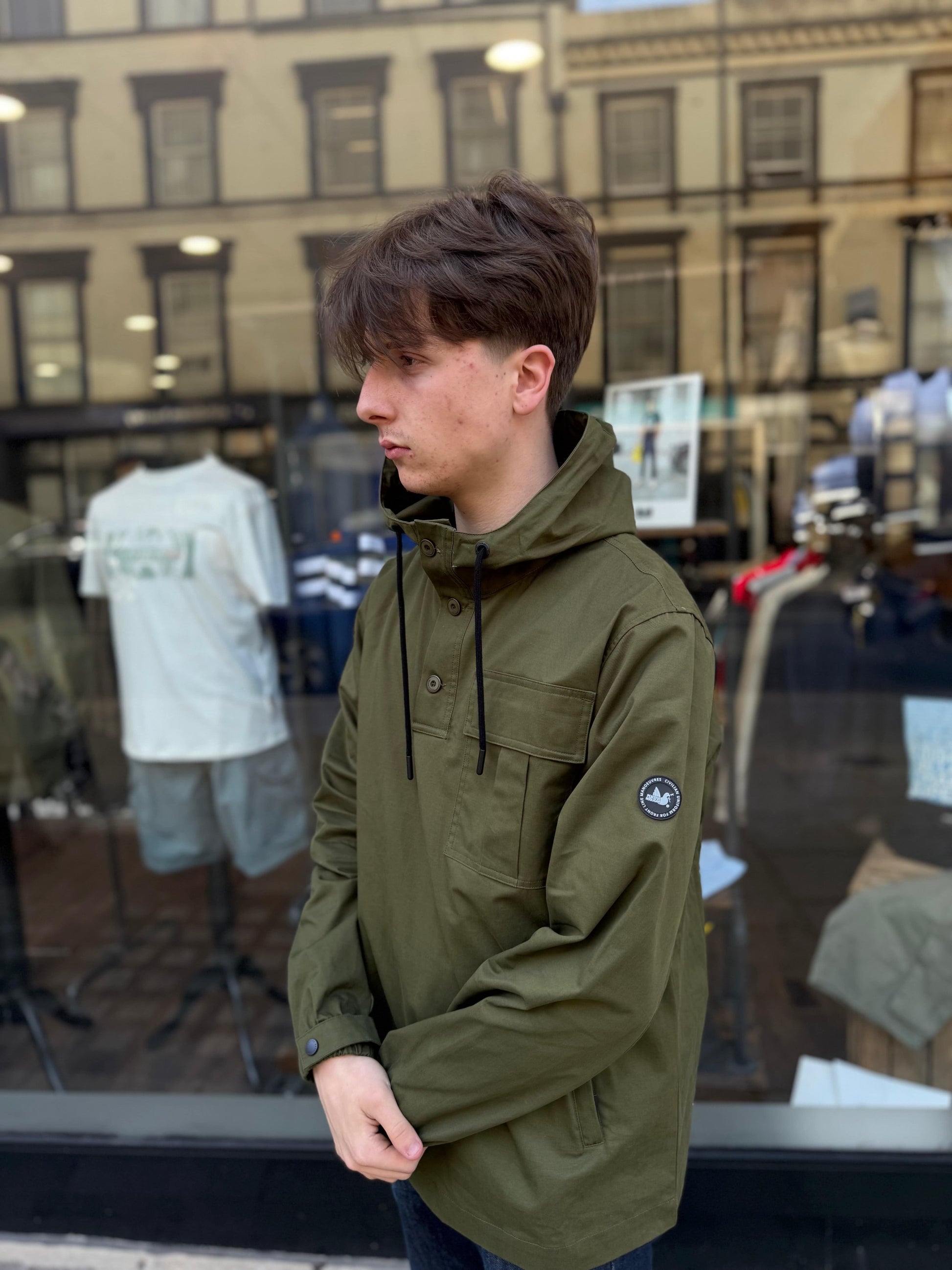 Peaceful Hooligan Lennon Smock Deep Lichen - Main Image